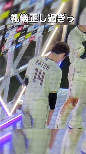 加藤投手のヒロインが面白過ぎた🤭#加藤投手#ヒーローインタビュー#エスコン