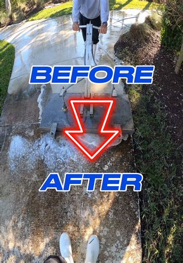 Just WAIT for the transformation 😳 #BeforeAndAfter #PressureWashing #SatisfyingClean #PowerWashing #CleanTok