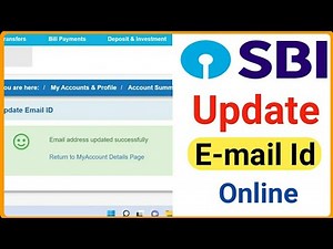 How to add email to Sbi account online| Sbi account email id link process| Sbi account email update