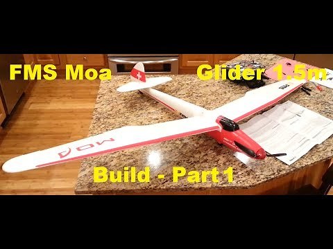 FMS - Moa 1.5m Glider - Build Video - XT60 Install - Part 1