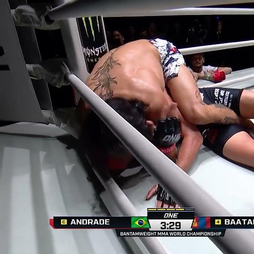 Enkh-Orgil Baatarkhuu submits Fabricio Andrade and wins the ONE Bantamweight MMA World Title! 👑