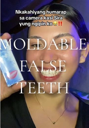 Moldable False teeth boosted my confidence nalang talaga meron ng ganito 😭 hirap humarap sa camera kung kita yung insecurities natin . #falseteeth #moldableteeth #ngipin #bunnyteeth #teeth
