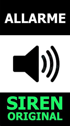 Allarme della SIRENA - suono originale! #sound #alert