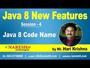 Java 8 New Features | Session 4 | What is Java 8 Code Name | Java 8 New Features | Mr. Hari Krishna