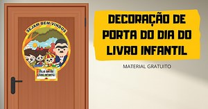 Decoração de porta do Dia do Livro Infantil