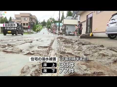 【大雨】秋田県内 被害状況（午後4時現在）