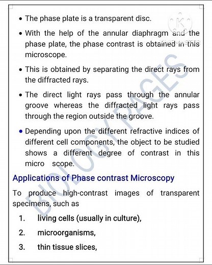 MICROBIOLOGY PART- 6/ microscope -4 # phase contrast microscopy