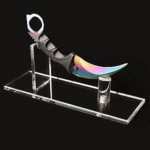 Acrylic Knife Stand - Collectible Single Knife Display for Home Decoration (Transparent, 1 Pack)