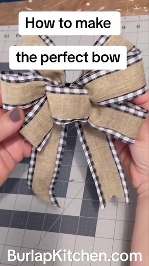 How to make the perfect bow. #bowmaking #christmastreetoppers #easybowtutorial #ribbonbowdiy
