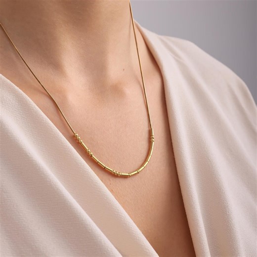 14K Gold Custom Morse Code Necklace | Hidden Message Gift | Secret Name Jewelry | Dainty Personalized Morse | Unique Hidden Necklace for Her - Etsy