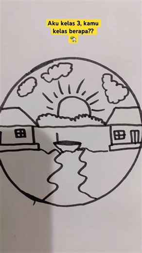 Cara gambar rumah dan belakangnya #tutorial #tips