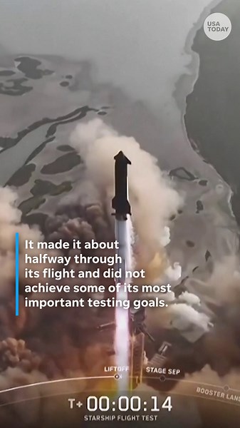 SpaceX unmanned Starship rocket spins out of control less than an hour after launch