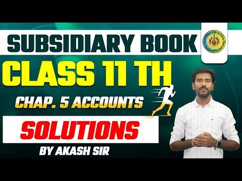 Subsidiary book Class 11th | FYJC Commerce #maharashtraboard