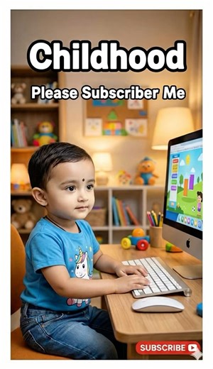 Baby play with Computer