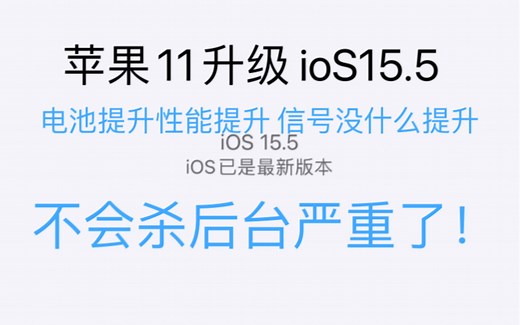 iPhone11 升级iOS15.5日常使用现状哦