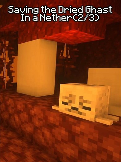Freeing the Dried Ghast into Overworld! Ghastling Phase #minecraft #update #mojang #tiktok #trend