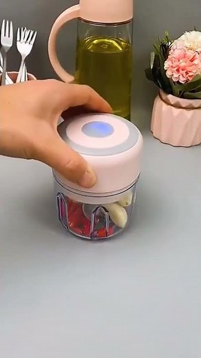 Mini Processador Triturador de Alho Elétrico Portátil
