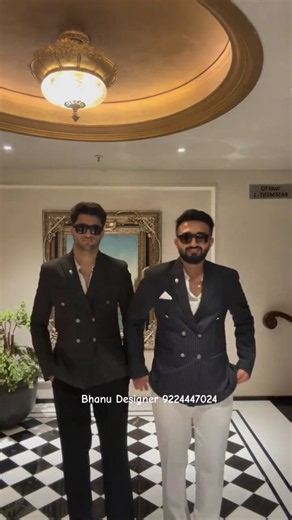 Wedding Suits for Men | Tailored Suits | Double Breasted Suit | 6 button suit | Lining suit by Bhanu