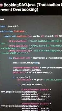 Java & MySQL Banking System Database Code Explained