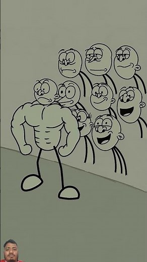 The body builder #bodybuilder #cartoon#animation