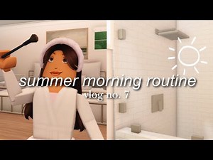 productive summer morning routine 🌷 | roblox bloxburg