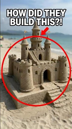 This Sand Castle Was Made From Normal Beach Sand #beachart #sandart #sandcastle #sandsculpture