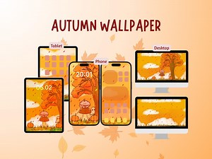 Cozy Autumn Wallpaper Pack | Fall Phone Tablet & Desktop Backgrounds - Etsy