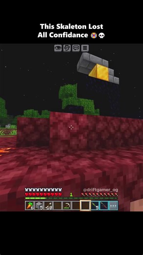 Minecraft Skeleton Loses Confidence in Gameplay