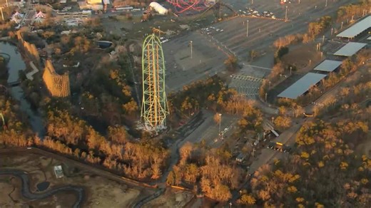 Kingda Ka, the former tallest and fastest roller coaster, imploded