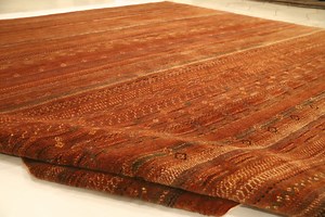 10x13 Ft Gabbeh Area Rug - Rust Afghan Hand Made Striped Organic Dye Wool Rug - Tribal Rug - Large Wool Rug - Dining Room Rug - Designer Rug - Etsy