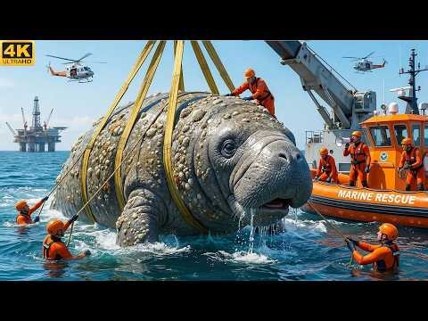 Rescue Team Saves Giant Manatee Covered in Serpentine & Hematite 🐋🌊