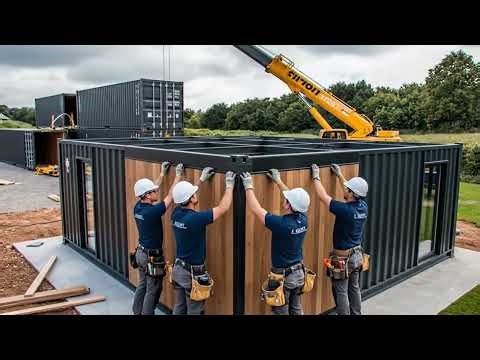 Private Luxury Container Lake House Build From Scratch | Cinematic Timelapse