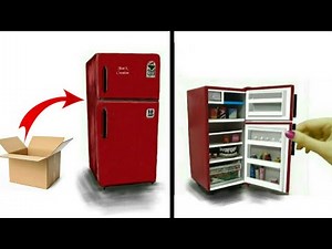 How To Make Mini Fridge | Doll Fridge | Cardboard Crafts | Miniature Things | Barbie Crafts