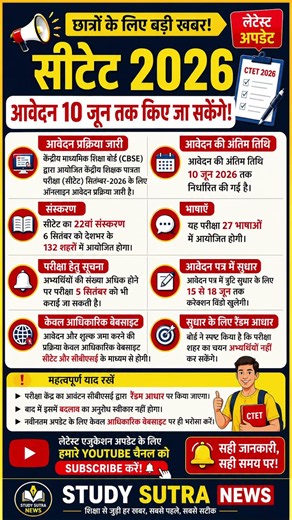 CTET 2026 Notification Out 📢 Apply Online Now