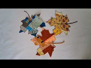 The easiest way to make scrappy fall leaves table runner