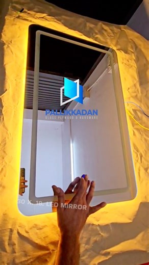 2.5K views · 63 reactions | Led mirror. . 18.# 30. Inch. #Pallikkadan glass house alanallur #glass #mirror Pallikkadan Glass Plywood Hardware | Afsal Alanallur | Facebook