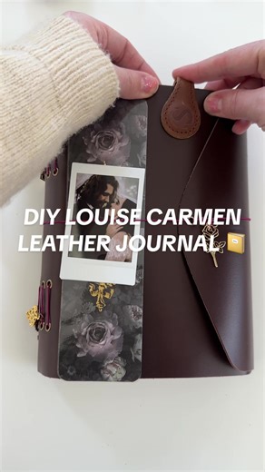 DIY LEATHER JOURNAL📔🪄Under $40 for the whole project (I had charms notebooks already) and it turned out so so gorgeous. I’ve been wanting to recreate this Louise Carmen inspired journal cover using one from Barnes & Noble, and it was surprisingly easy! #diyjournal #louisecarmen