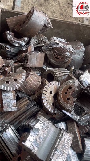 Aluminum Recovery From Motor Rotor | Scrap Motor Recycling Process #aluminumrecovery #motorrotor