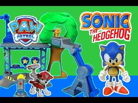 SONIC THE HEDGEHOG Video with Paw Patrol at Paw Patrol Training Center SONIC VIDEO Parody