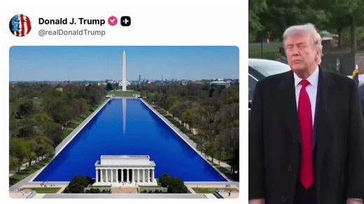 $2,000,000.One week.Lincoln Memorial Reflecting Pool — drained, repaired, recoated in American flag blue.Gone: the algae. Gone: the goose poop. Gone: years of filth sitting in front of one of the most visited monuments on Earth.And the left is furious about it.Not furious about the algae. Not furious about the goose poop. Furious that it's clean and blue and beautiful now.Trump's response: "Why would I bother taking 11 or 12 truckloads of filth out of the water in front of the Lincoln Monument? 