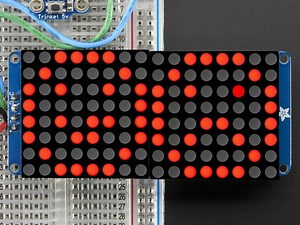 16x8 1.2" LED Matrix   Backpack - Ultra Bright Round Red LEDs