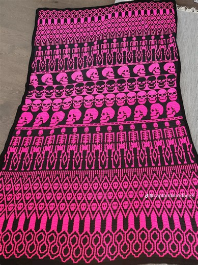 Made this awhile ago, but thought I'd share it again. Pattern by Sixel Design #crochet #goth #skulls #trans