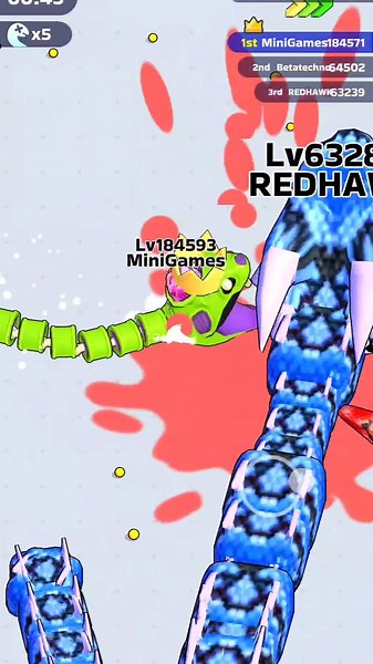 Snake Clash Vip Best Gameplay 271 #games #viralshorts #viralgaming