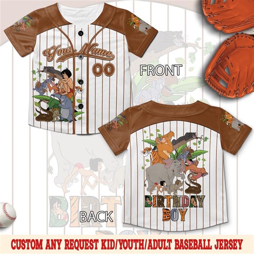Personalized Jungle Book Birthday Baseball Jersey/custom Jungle Book Birthday Shirt/funny Jungle Book Theme Shirt for Boy Trip OHTI05 - Etsy