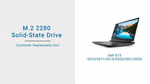 How to replace the M.2 2280 solid-state drive on the Dell G15 5510/5511/5515/5520/5521/5525