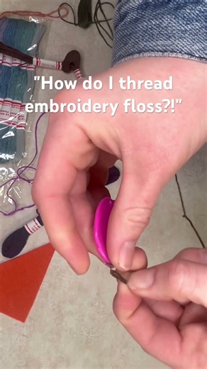 How do I thread embroidery floss?