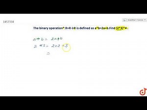 The binary operation ltmath gt\n ltmrow gt\n ltmo gt* lt/mo gt ltmo gt: lt/mo gt ltmi gtR lt/mi