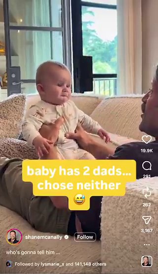 These men laugh as the baby cries and says “ma ma ma.” They think it’s funny because “there is no mama.”This baby was designed to never have a mother so that two men could satisfy their selfish desires.It’s impossible for a normal person to watch this without instinctual disgust.