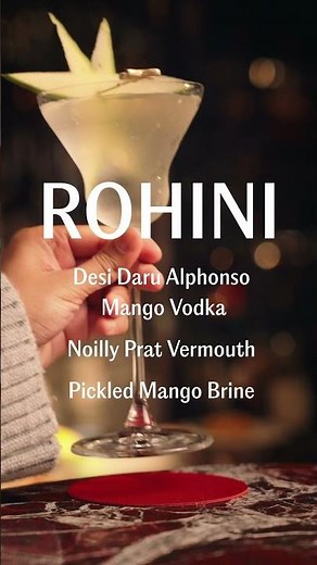 The ROHINI: Pickled Mango Brine & Alphonso Vodka Martini