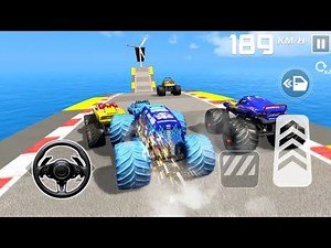 Mobil Balapan Monster Trucks Mega Ramp Extreme - Impossible Track Gameplay